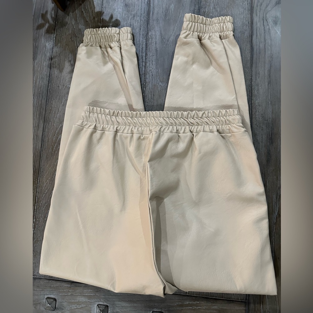 Parisian Vegan Leather Joggers - Picture 10 of 13